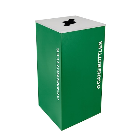 Ex-Cell Kaiser 36-Gal. Square Receptacle - Cans/Bottles decal, Green RC-KD36-C EGX